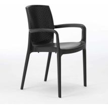 Stühle Küchenstuhl Esstischstuhl Esszimmerstuhl Boheme Arm Grand Soleil - Schwarz