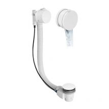 Polysan - Accessoires - Garniture de vidage et remplissage par le trop-plein, longueur 775 mm, avec bowden, blanc 11051W