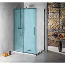 Polysan - Altis Line - Paroi solide Black, 1000 cm, noir mat/verre clair AL6112B