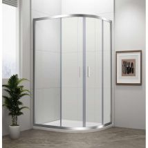 Polysan - Easy Line - Viertelkreis-Duschwand 120x90 cm, Aluminium poliert/Klarglas EL2715