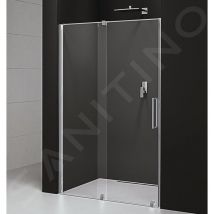 Polysan - Rolls Line - Porte de douche coulissante 1200 x 2000 mm, aluminium poli/verre clair RL1215