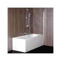 Polysan Spera - Paroi de baignoire 650 x 1500 mm, aluminium brillant/verre clair BS-65