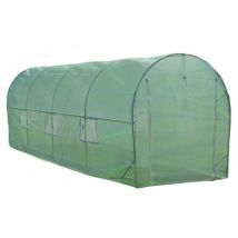 Monster-shop - Polytunnel mit Folie Gewächshaus Treibhaus Tomatenhaus Pflanzenhaus Folientunnel 25mm 6m x 3m