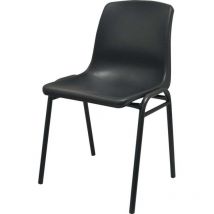 Polypropylene h/d Stacking Chair Black - Lincoln