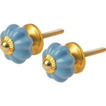 Pomello floreale in ceramica (set di 2)