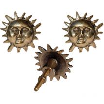 Pomello per porta in ottone riciclato Soleil (set di 3)
