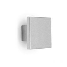 Pomello Quadro minimal finitura effetto alluminio 30 x 30 mm
