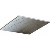 Paffoni - Pommeau de douche carré 200 x 200 couleur acier brossé syncro ZSOF075ST Steel Looking