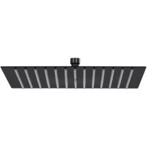Torana - Pomme de douche pluie Acier inoxydable 30x30 cm Carrée Noir