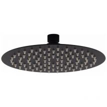 Pomme de douche ronde noire mat Tecom LRNR Noir mat - Ø 300 mm