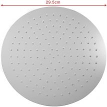 Rapanda - Pommeau de douche à effet pluie 12 pouces Pommeau de douche de plafond rond avec buse anticalcaire Pommeau de douche universel haute