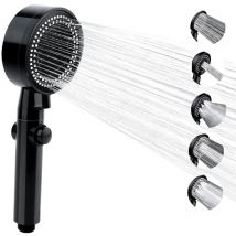 Toolive - Pommeau de Douche à Haute Pression économie d'eau, Douchette Douche Salle de Bain Réglable à 6 Modes, Pommeau de Douche Anti Calcaire avec