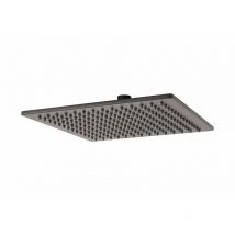 Metaform - Pommeau de douche carré 1 jet noir mat 20x20en acier inox mod. Seven square