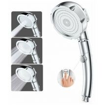 Tigrezy - Pommeau de Douche Douchette Pommeau de Douche Haute Pression 3 Modes Douche Salle de Bain abs Acier Inoxy avec Bouton stop Type Universel