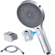 Centifree - Pommeau de douche economie deau Pommeau de douche Grand , Pommeau de douche haute pression avec Support Douchette Chromé et 1.5M Flexible