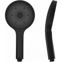 ZVD - Pommeau de Douche Grande Taille avec 3 Modes - Amovible, Massage Spa, Noir