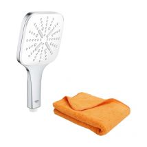Grohe - Pommeau de douche Quickfix Vitalio Smartactive 130 Cube 3 jets + microfibre
