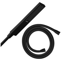 Hansgrohe - Pommeau de douche Pulsify e 100 EcoSmart noir mat + flexible de douche 1,25 m Isiflex noir mat