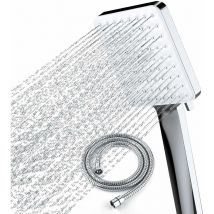 Jusch - Pommeau de douche haute pression avec tuyau de 1,5 m, 6 modes de pulvérisation