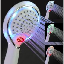 Pommeau De Douche Led, Led Pommeau De Douche Douchette, 3 Couleurs Contrôle De Température Tête De Douche, Pommeau Douche Led Temperature, 
