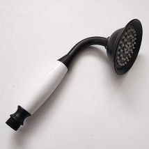 Pommeau de douche de douche de salle de bains de salle de bains de douche de cloche rétro européenne (noir)