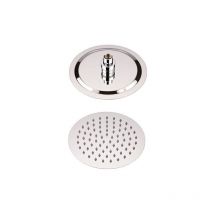 Pommeau de douche rond en métal chromé et anti-calcaire mince de 30 cm, articulé