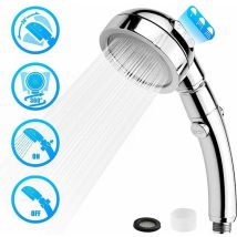 Hyy Ar - Pommeau de douche rotatif à 360 ° – Pommeau de douche anti-calcaire à main avec 3 modes d'économie d'eau à haute pression, douche de salle
