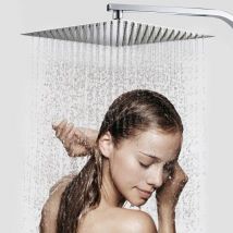 Pommeau de douche Tête de Douche Carrée Pomme de Douche en Acier Inoxydable Pommeau de Douche Ultra-Mince économie d'Eau et Haute Pression