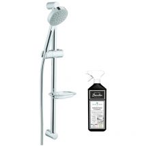 Pommeau de douche VITRA Master avec barre, porte savon et flexible + nettoyant Briochin