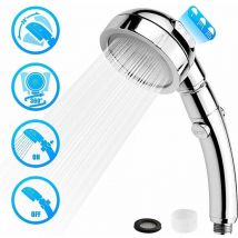 Derrui - Pommeau Douche Rotation à 360°, Douchette Pommeau Anti Calcaire Douche à Main avec 3 Modes Haute Pression Economie d'Eau, abs Acier Inoxy Do