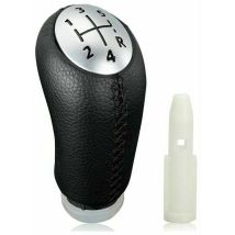 Pommeau de levier de vitesse manuel en cuir noir avec adaptateur pour Renault Clio III 2005-09, Megane 2 et Laguna 2003-09.