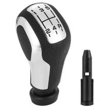 Pommeau de levier de vitesse noir 5 vitesses avec adaptateur pour Peugeot 106 107 205 206 207 301 306 307 308 406 407 408 508 605 806 807 2008 3008