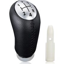 Pommeau de Vitesse Clio 3 Levier de Vitesse pour Renault Clio III 2005-09, Megane 2 Laguna 2 2003-09, Clio 4 2012-19 Noir Cuir, avec Adaptateur