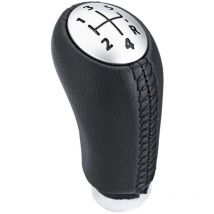 Pommeaux de leviers de vitesse manuel 5 vitesses pour Renault Clio iii 2005-09, Megane 2 Laguna 2 2003-09, Clio 4 2012-19 Noir Cuir, avec Adaptateur