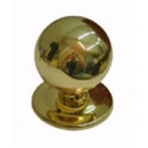 Becusa - pomo 25mm latonado , Pomo 25 mm. Pomillo forma bola para muebles, base circular. - Metal. - ø 25 mm. - Latonado.
