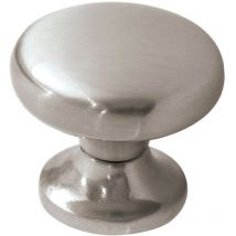Pomo 28 mm Efecto Inox (atenea) - Pomo atenea redonda plana
