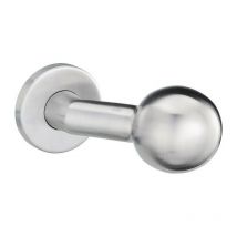 EDI - Pomo de puerta K4 / 052/01 Acero inoxidable Soporte F00 Cabeza esférica en ángulo 8 mm