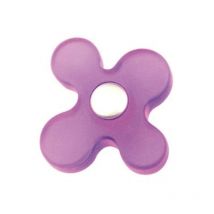 Pomo flor resina - talla Morado