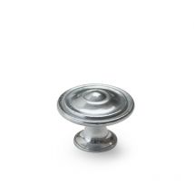 Pomo en zamak con acabado metal, dimensiones: 35x35x26mm, ø: 35mm -