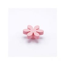 Pomolo a forma di fiore di colore rosa in goffrato fine 56x24mm - 415 Flower