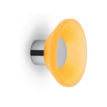 Pomolo concavo in gomma morbida gialla 49x30mm - 015M Soft