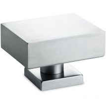 Pomolo fisso fenix sicma 65x80mm con rosetta quadra 45x45mm cromo satinato