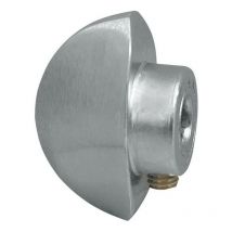 Pomolo per cilindro in zama foro ï MM.8 cromo satinato