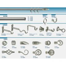 Pomolo ricciolo in ferro nichel nuvole ø 20 mm