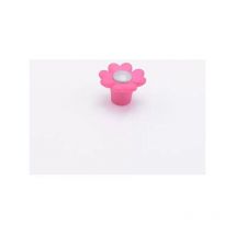 Pomolo satinato fuxia a forma di fiore 32x22mm - 007 Daisy