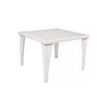 Enrico Coveri - Set tavolo + 4 sedie wiker colore bianco