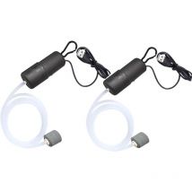 Pompe à Air Aquarium Mini USB Bulleur Aquarium Pompe à Oxygène pour Poisson Réservoir avec Un Pierre à Bulles