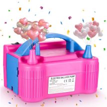 Pompe À Ballon Électrique 600w Gonfleur Ballon Rose Pompe À Air Électrique Avec 2 Buses Portable Pompe À Ballon Anniversaire