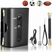 Start - Pompe à ballon électrique, pompe à air rechargeable avec aiguilles pour ballons de sport Basketball Football Volleyball Rugby