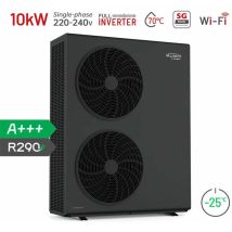 Pompe À Chaleur Air-eau 10 Kw Monobloc – Double Ventilateurs – Technologie Full-inverter – Cop Élevé Jusqu'à -25 °c